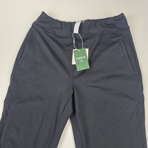 Halara Sweatpants Womens L Tall Black Wide Leg Elastic Waist Yoga Athletic - Picture 2 of 12